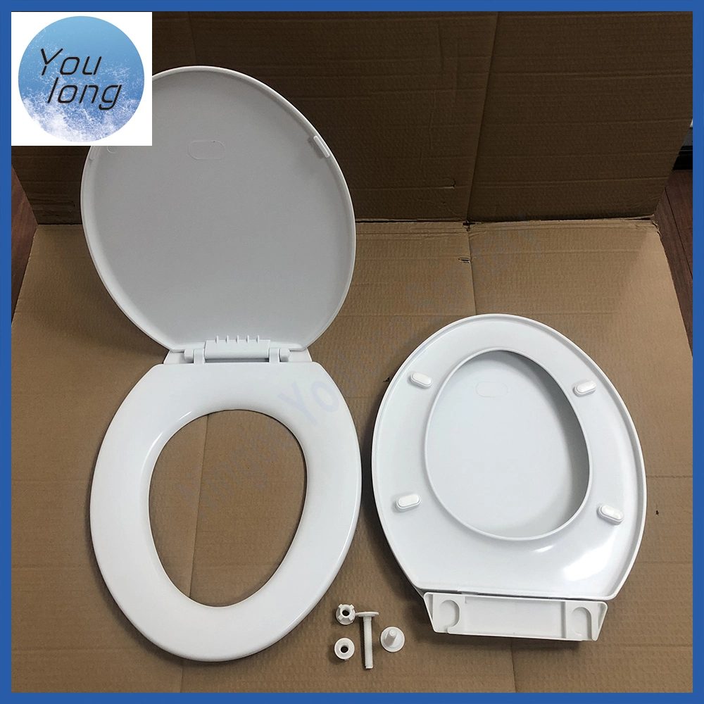 Simple Single Press Quick Release Thin Wc Seat Cover Slow Drop PP Toilet Seat