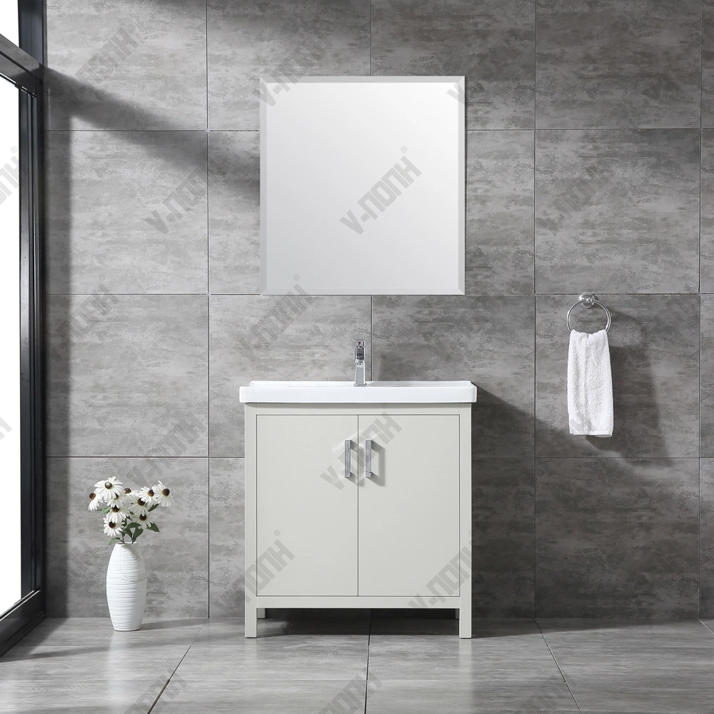 Small Size Beige 24inch Modern Single Sink Bathroom Vanity