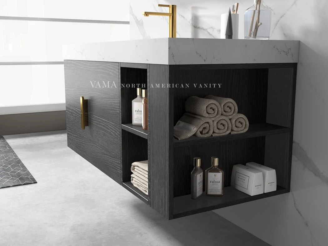 Vama Multiple Size Modern Wall Mounted Bathroom Vanity with Medicine Cabinet