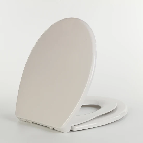 Personalización de muestra Venta caliente de plástico blanco cuadrado cubierta de asiento de inodoro asientos de inodoro UF (Au107)